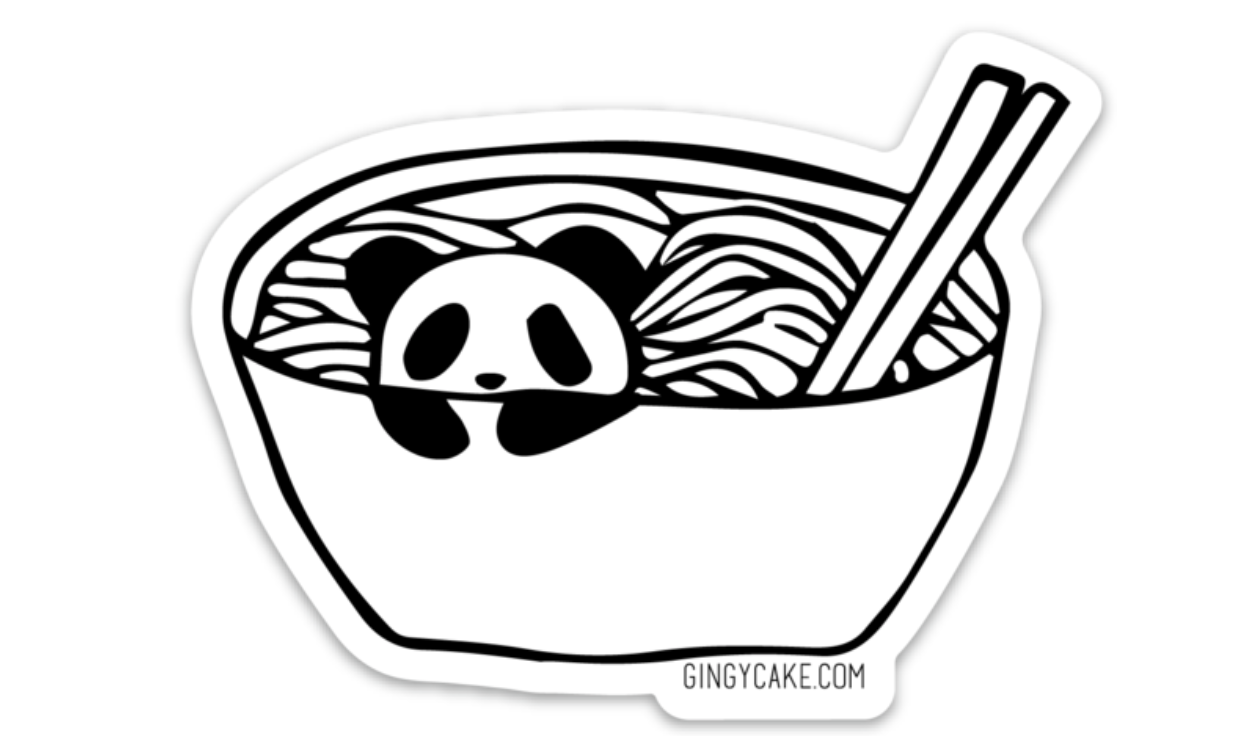 Panda Ramen Sticker