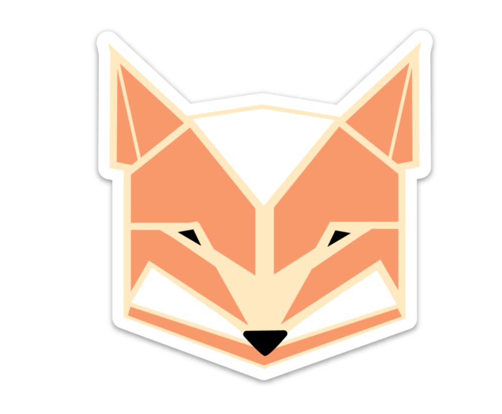 Geometric Fox Sticker